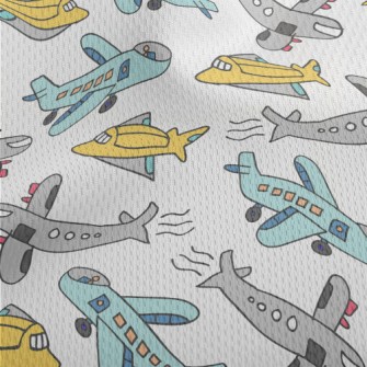 Children&#39;s Airplane Graffi Athletic Mesh Flat Back