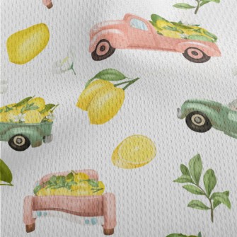 Old Truck Carrying Lemons Athletic Mesh Flat Back