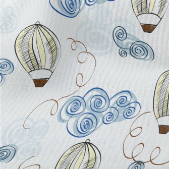 Hand Drawn Hot Air Balloon Doo Terry