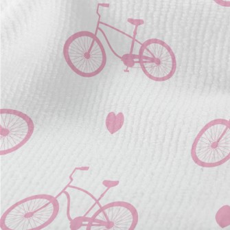 Pink Bicycle And Love Heart Terry