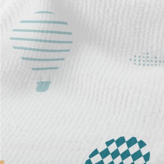 Colorful Pattern Hot Air Ballo Terry