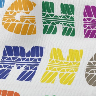 Colored Tire Marks Letters Terry