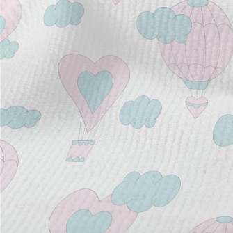 Pink Love Hot Air Balloon Terry