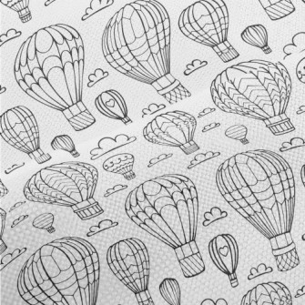 Hand Drawn Hot Air Balloon And Performance Linen