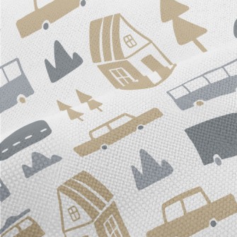 House And Car Graffiti Performance Linen