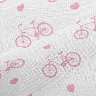 Pink Bicycle And Love Heart Performance Linen