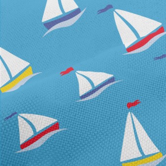 Cute Cartoon Sailboat Performance Linen