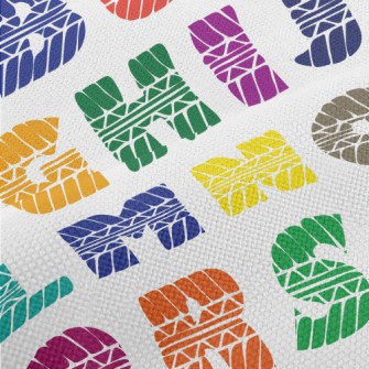 Colored Tire Marks Letters Performance Linen