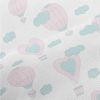 Pink Love Hot Air Balloon Performance Linen