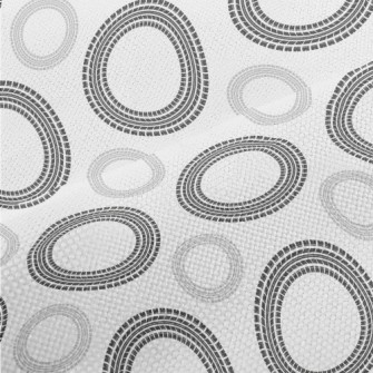 Circular Wheel Print Performance Linen