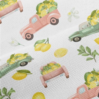 Old Truck Carrying Lemons Performance Linen