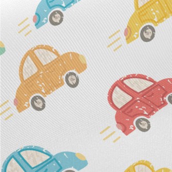Cute Colorful Cars Twill