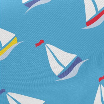 Cute Cartoon Sailboat Twill