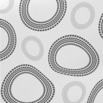 Circular Wheel Print Twill