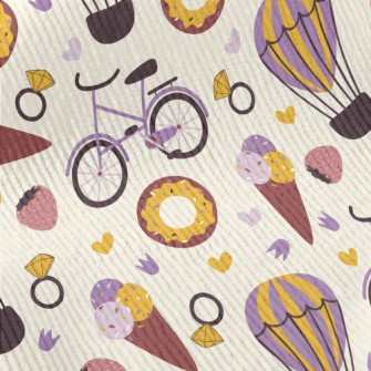 Cartoon Desserts And Transport Standard Corduroy