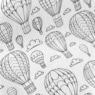 Hand Drawn Hot Air Balloon And Standard Corduroy
