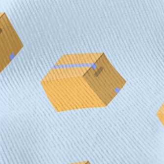 Cartoon Logistics Carton Standard Corduroy