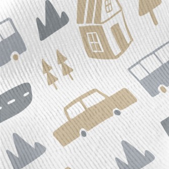 House And Car Graffiti Standard Corduroy