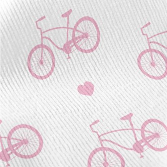 Pink Bicycle And Love Heart Standard Corduroy