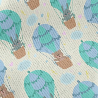 Cute Animals Riding Hot Air Ba Standard Corduroy