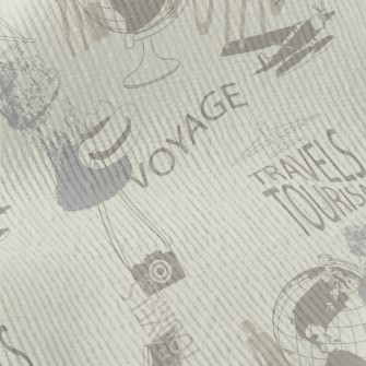 Retro Travel Elements Standard Corduroy