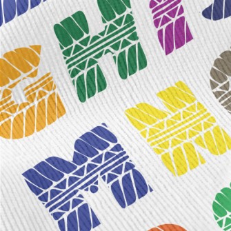 Colored Tire Marks Letters Standard Corduroy