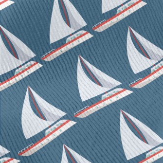 Simple Sailboat Pattern Standard Corduroy