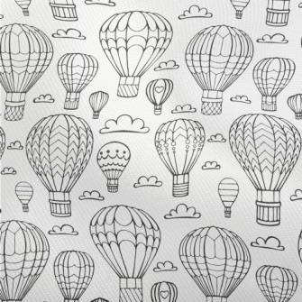 Hand Drawn Hot Air Balloon And Dobby