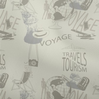 Retro Travel Elements Dobby