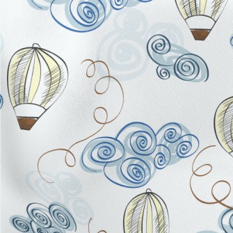 Hand Drawn Hot Air Balloon Doo Stretch Ponte