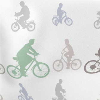 Cyclist Silhouette Stretch Ponte