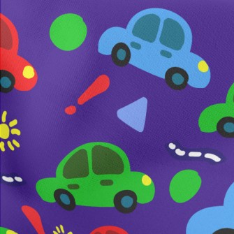 Children&#39;s Car Graffiti Stretch Ponte