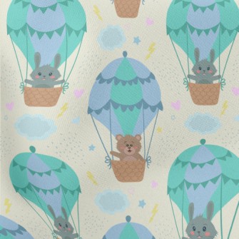 Cute Animals Riding Hot Air Ba Stretch Ponte