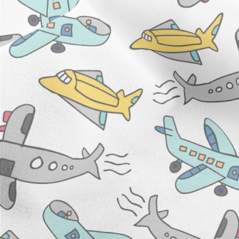 Children&#39;s Airplane Graffi Micro Fleece