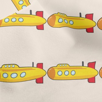 Cartoon Submarine Micro Fleece