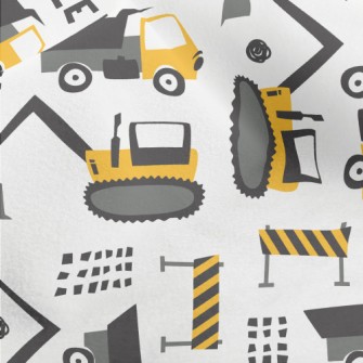 Construction Vehicle Micro Fleece