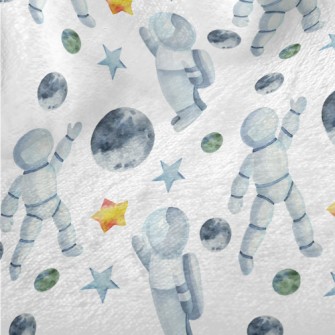 Watercolor Space Elements Minky
