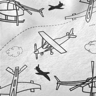 Helicopters And Airplanes Minky