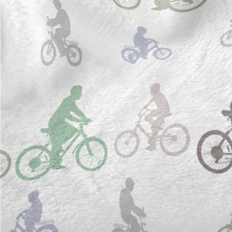 Cyclist Silhouette Minky