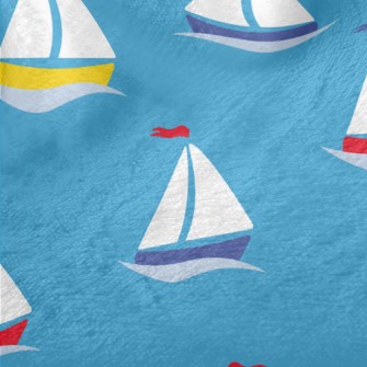 Cute Cartoon Sailboat Minky
