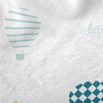Colorful Pattern Hot Air Ballo Minky