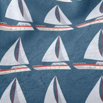 Simple Sailboat Pattern Minky