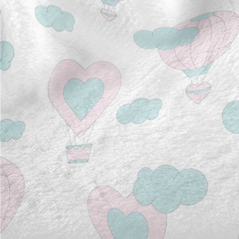 Pink Love Hot Air Balloon Minky