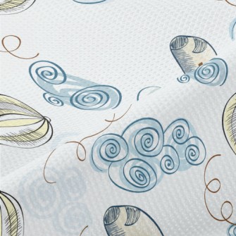 Doodle Airplane And Hot Air Ba Piqué