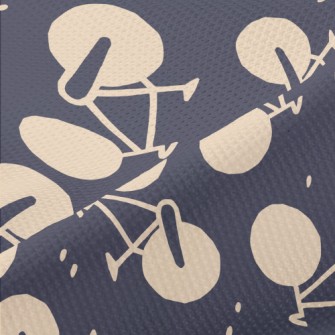 Cute Bicycle Silhouette Piqué
