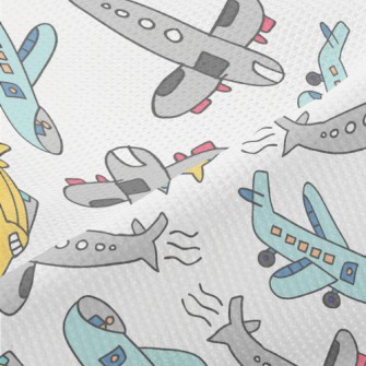 Children&#39;s Airplane Graffi Piqué