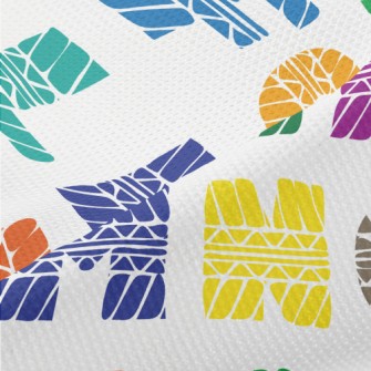 Colored Tire Marks Letters Piqué