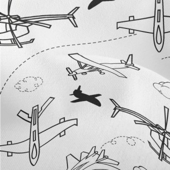 Helicopters And Airplanes Lightweight Performance Linen