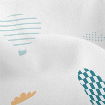 Colorful Pattern Hot Air Ballo Lightweight Performance Linen