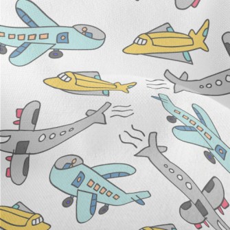 Children&#39;s Airplane Graffi Lightweight Performance Linen